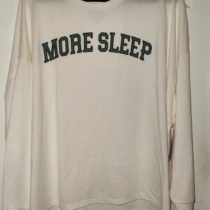Joyspun Cream Long Sleeve Shirt 3XL "More Sleep" New